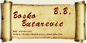 Boško Butarević vizit kartica